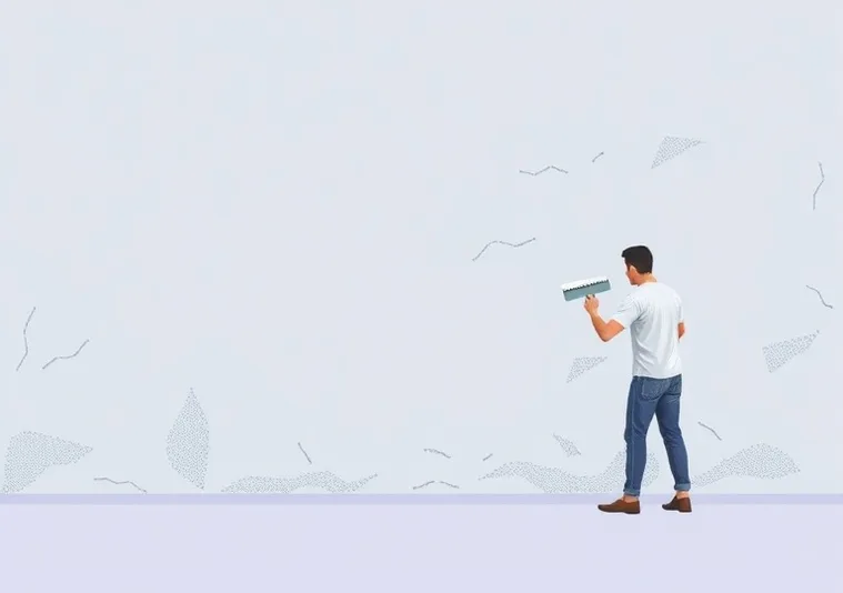 Application d'un enduit décoratif à la lisseuse sur un mur