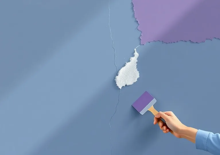 Ponçage et rebouchage des fissures avant mise en peinture